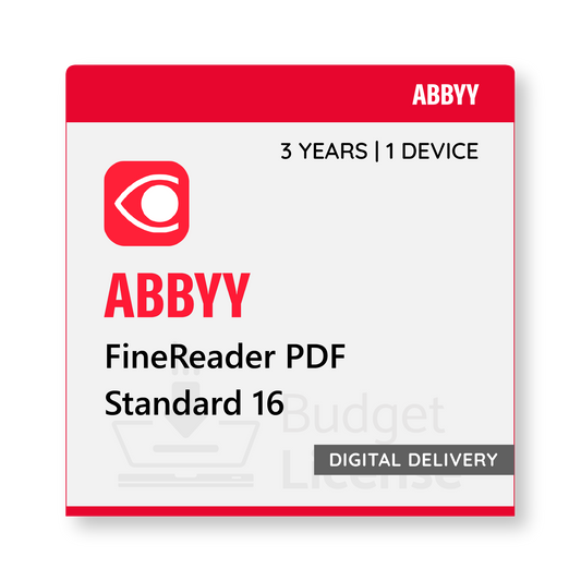 ABBYY Finereader PDF Standard 16 | 1 Device, 3 Years - Digital Delivery
