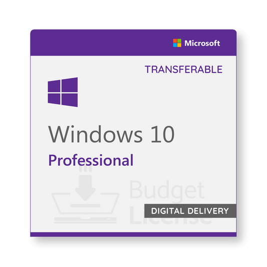 Windows 10 Professional Transferable - Digital Delivery