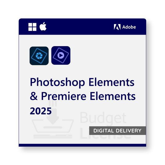 Adobe Photoshop & Premiere Elements 2025 PC/MAC - Digital Delivery