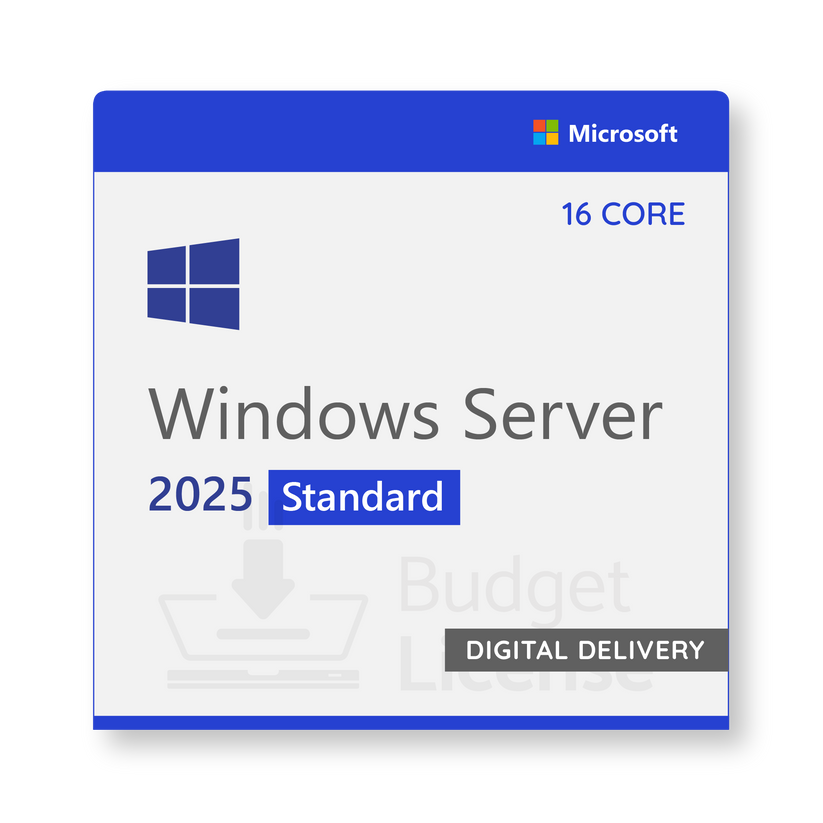 Windows Server 2025 Standard | 16-Core - Digital Delivery – BudgetLicense